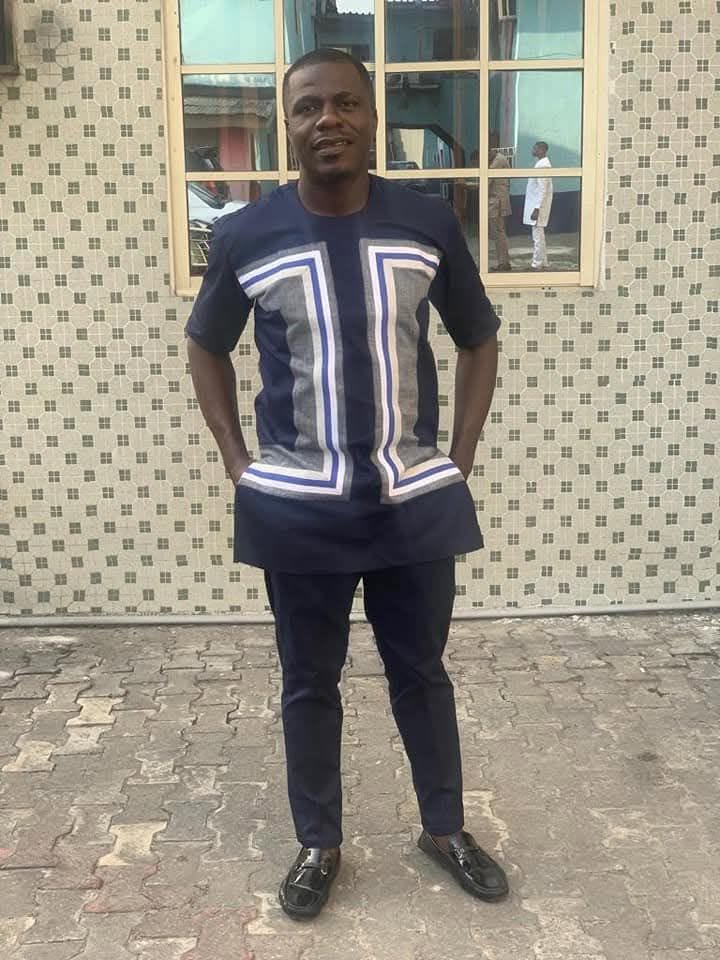 Edafe Dmouthpiece in casual native attire